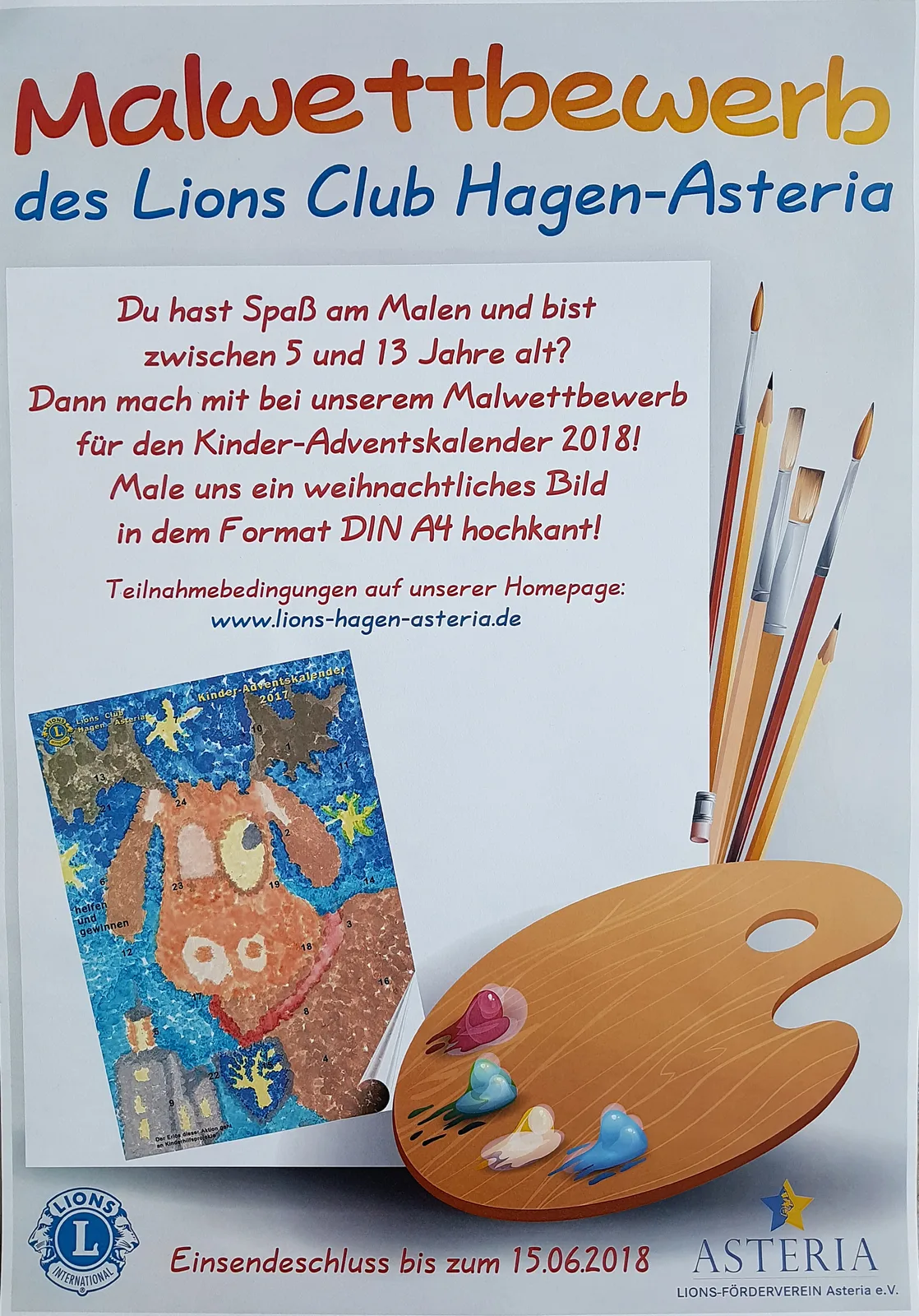 Malwettbewerb für den Kinder-Adventskalender 2018