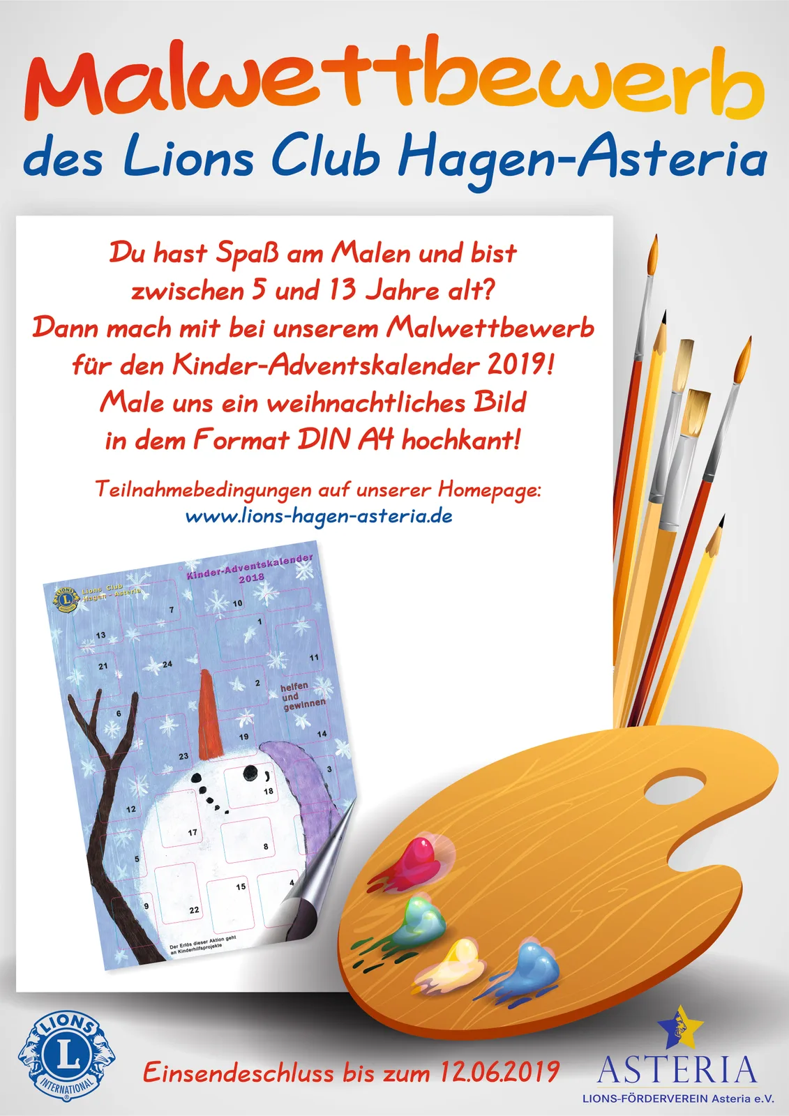Malwettbewerb für den Kinder-Adventskalender 2019
